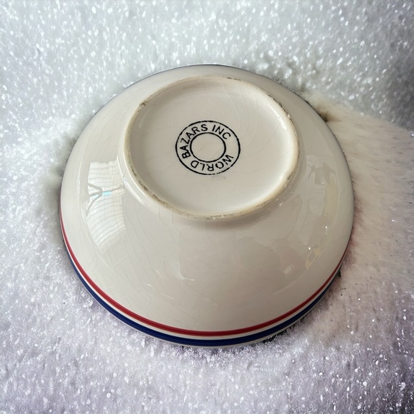 Vintage World Bazars 6” Ceramic Snowmen Decorative Bowl  Winter Holiday GUC - Picture 11 of 14